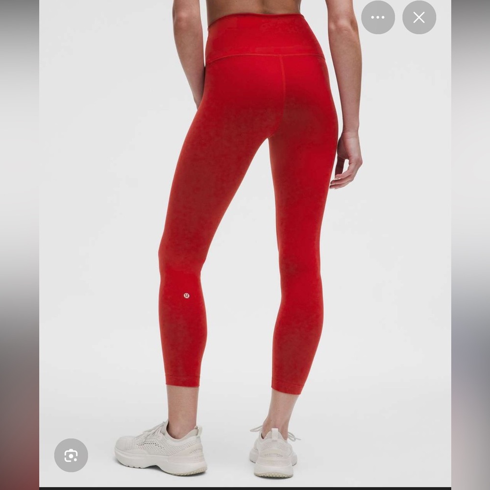 lululemon Oxford Red Wunder Train High-Rise Tights 25”